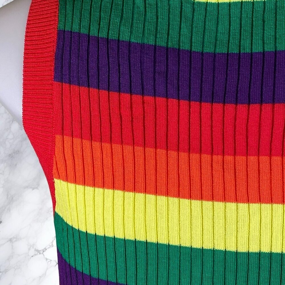Halfheart Rainbow Ribbed Tank - Picture 4 of 12